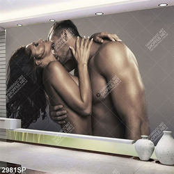Tranh cặp đôi khỏa thân gợi cảm in uv treo tường spa