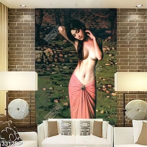 Tranh vẽ cô gái khỏa thân nghệ thuật file psd