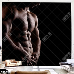 Tranh body nam tính in uv