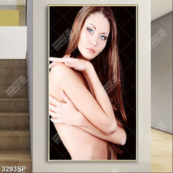 Tranh cô gái bán khỏa thân gợi cảm