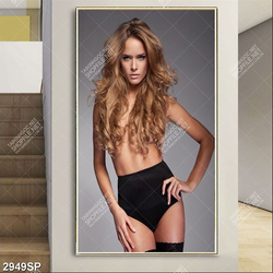 Tranh mái tóc che đi vòng một cô gái treo tường spa