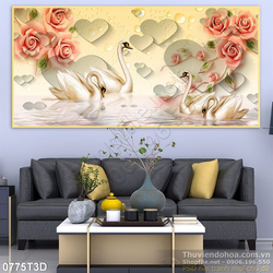 Tranh 3D đẹp phòng khách