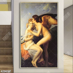 Tranh cô gái trẻ mang kính