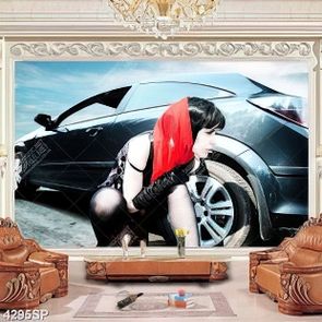 Tranh người mẫu bán khỏa thân treo spa