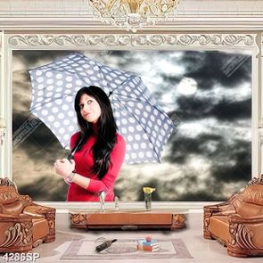 Tranh người mẫu tóc vàng chất lượng cao