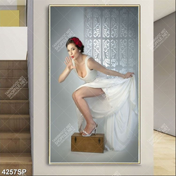 Tranh người mẫu đẹp trang trí tường spa