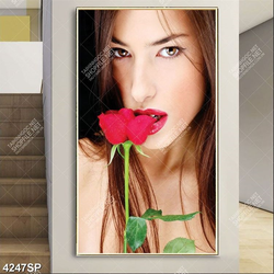 Tranh người mẫu bán khỏa thân treo spa