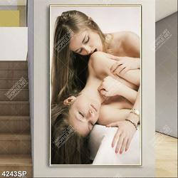 Tranh bộ ghép massege và tinh dầu treo tường spa