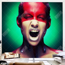 Tranh psd cô gái cầm cây đàn