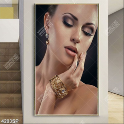 Tranh cô gái trẻ xinh đẹp