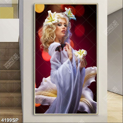 Tranh người mẫu gợi cảm trang trí spa