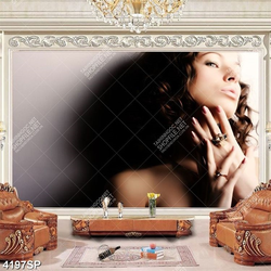 Tranh cô gái tập luyện cùng huấn luận viên