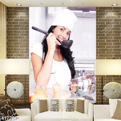 Tranh gương mặt cô gái trẻ treo spa