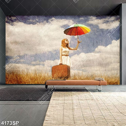 Tranh cô gái trẻ sành điệu