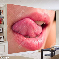 Tranh in file gốc người mẫu mặc váy đỏ