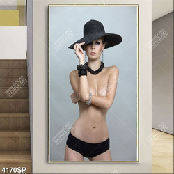 Tranh gương mặt đẹp trang trí tường spa