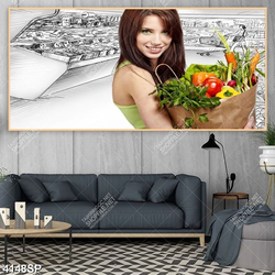 Tranh gương mặt đẹp