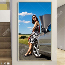 Tranh gương mặt cô gái trẻ