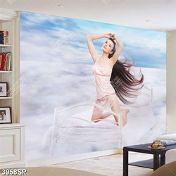 Tranh nghệ thuật người mẫu tóc dài