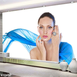 Tranh gương mặt đẹp treo tường spa