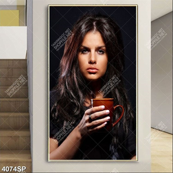 Tranh gương mặt đẹp treo tường spa