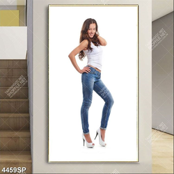 Tranh cô gái trẻ trung in canvas