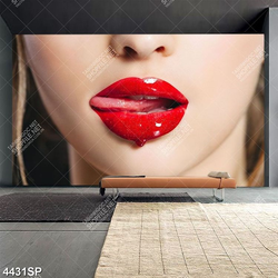 Tranh đôi môi đỏ tươi