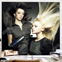 Tranh hai cô gái bung xõa mái tóc