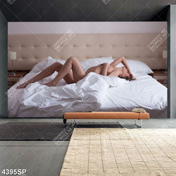 Tranh cô nàng nằm khỏa thân nghệ thuật trên giường