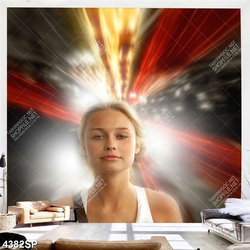 Tranh nghệ thuật cô gái trẻ