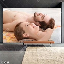 Tranh cặp đôi cùng nằm thư giãn