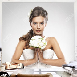 Tranh cô dâu xinh đẹp