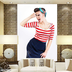 Tranh cô gái trẻ treo trang trí tường spa