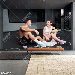 Tranh cặp đôi trong phòng tập