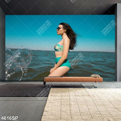 Tranh người đẹp mặc bikini