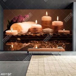Tranh những ngọn nến lung linh treo tường spa
