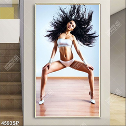 Tranh người mẫu bung xõa mái tóc nghệ thuật