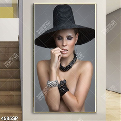 Tranh người mẫu bán khỏa thân