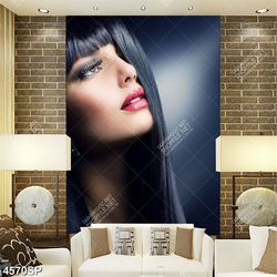 Tranh người đẹp có mái tóc đen dài