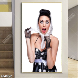 Tranh cô gái trẻ treo tường trang trí spa