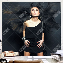 Tranh người mẫu tóc đẹp