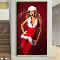 Tranh người đẹp cười rạng rỡ treo spa mã số 4838