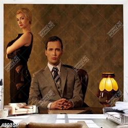 Tranh quý cô và người đàn ông lịch lãm