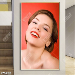 Tranh gương mặt xinh đẹp treo trang trí spa