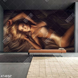 Tranh người mẫu nội y gợi cảm treo trang trí tường spa