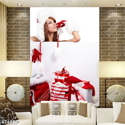 Tranh người mẫu và quà noel