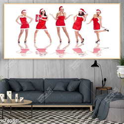 Tranh người đẹp noel