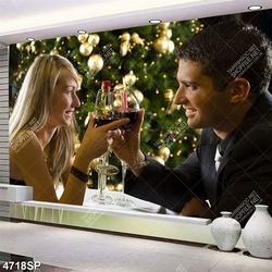 Tranh cặp đôi ăn tối