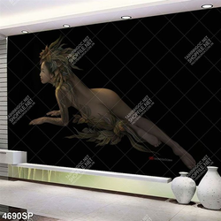 Tranh người mẫu khỏa thân nghệ thuật treo spa