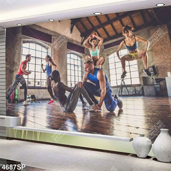 Tranh phong gym nghệ thuật luyện tập thể thao